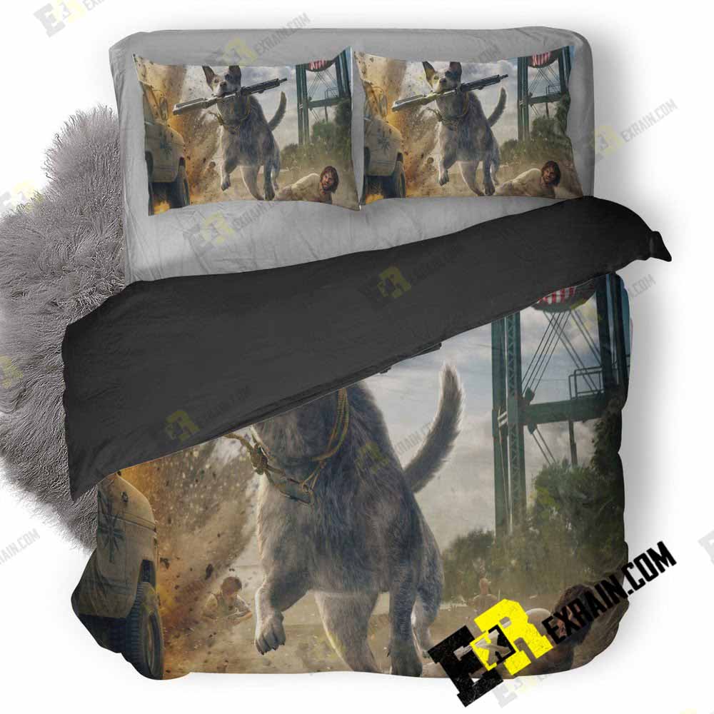 Far Cry Australian Cattle Dog Du 3D Customized Duvet Cover Bedding Set