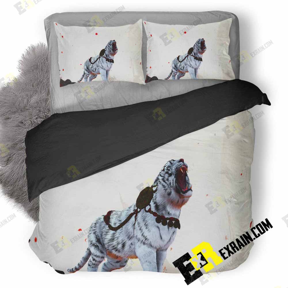 Far Cry White Tiger Artwork Pic 3D Customized Duvet Cover Bedding Set