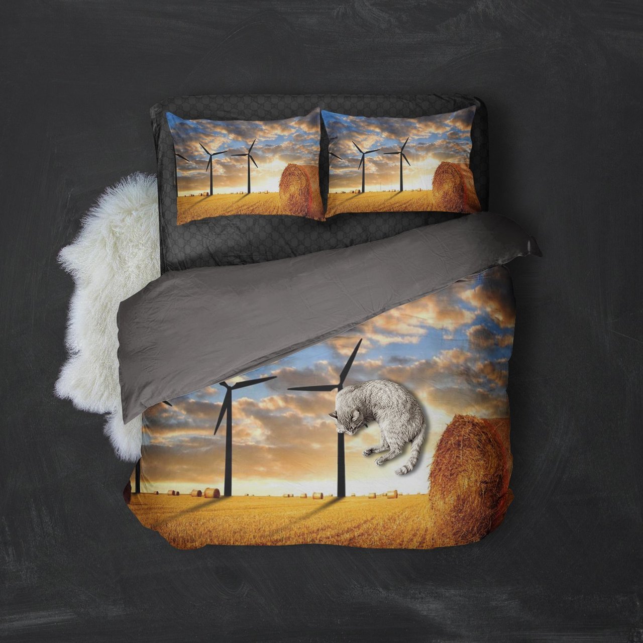 Farmer Windmill In Uns 3D Customized Duvet Cover Bedding Set