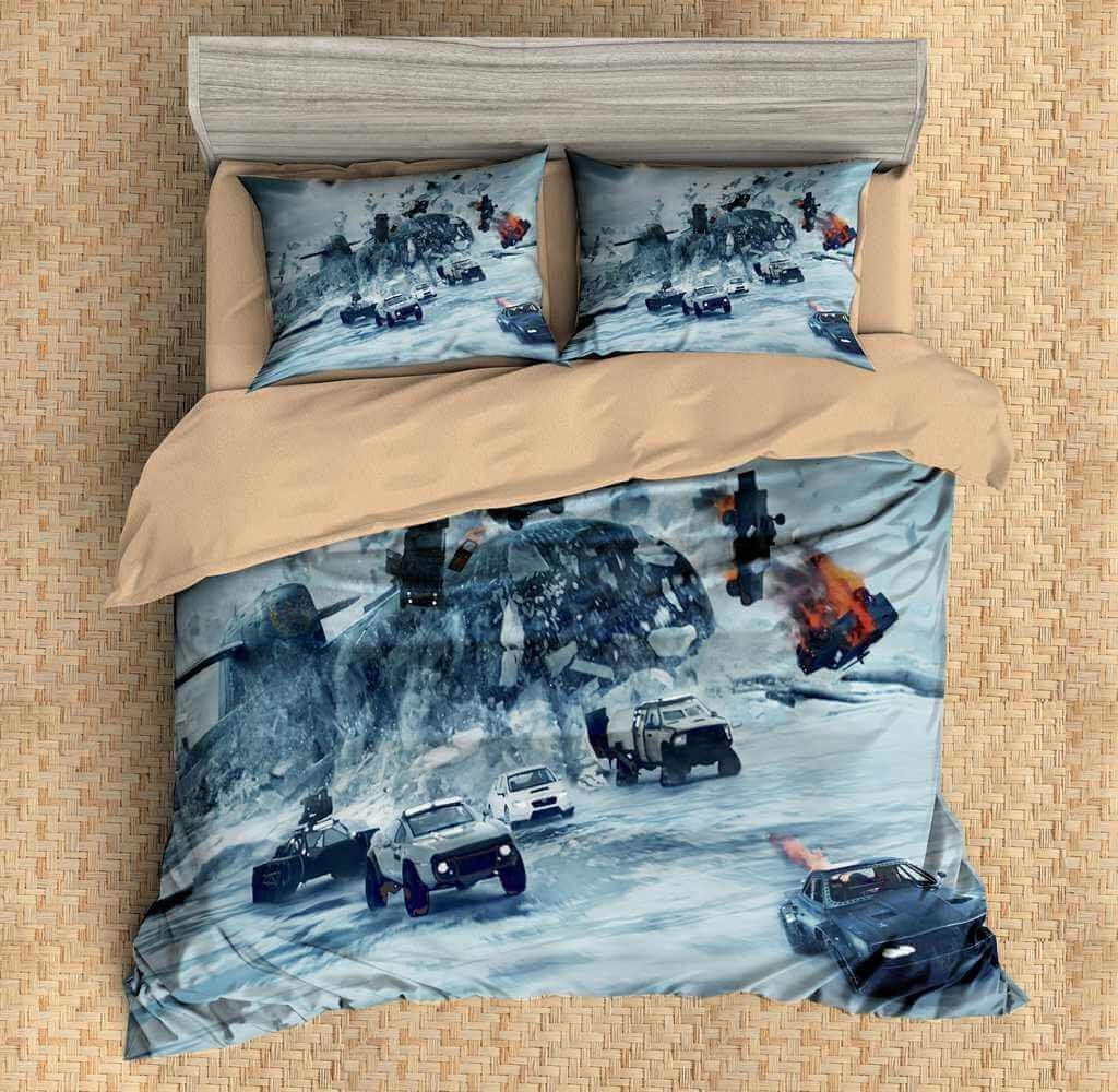 Fast And Furious 3D Customized Duvet Cover Bedding Set