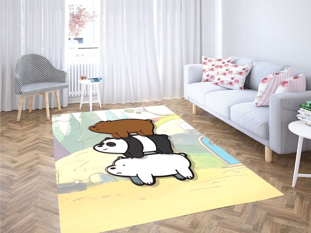 Fat We Bare Bears Living Room Modern Carpet Rectangle Rug