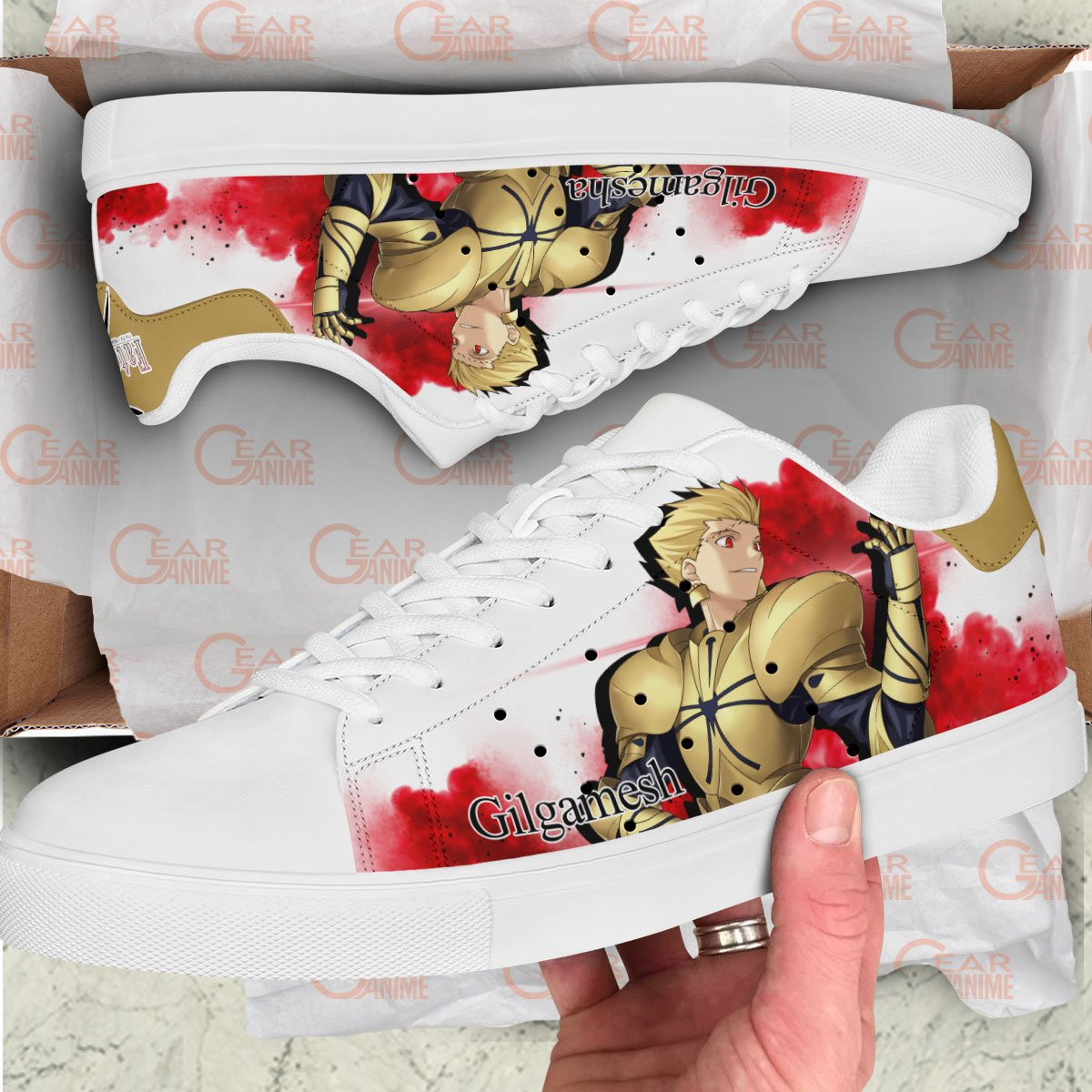 Fate Zero Gilgamesh Skate Sneakers Custom Anime Shoes