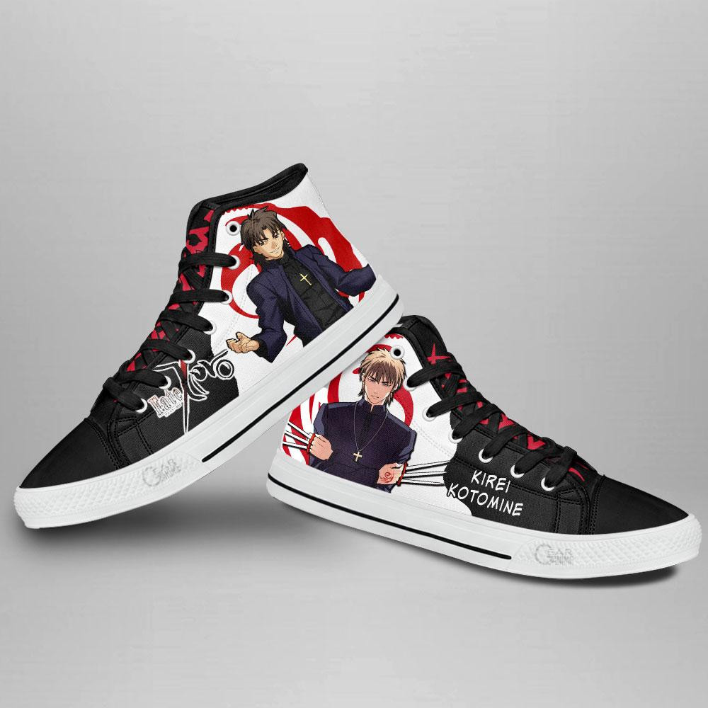 Fate Zero Kirei Kotomine High Top Shoes Custom Anime Sneakers