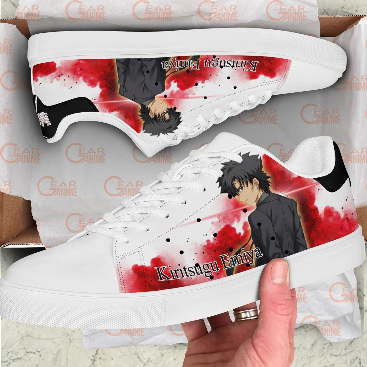 Fate Zero Kiritsugu Emiya Skate Sneakers Custom Anime Shoes