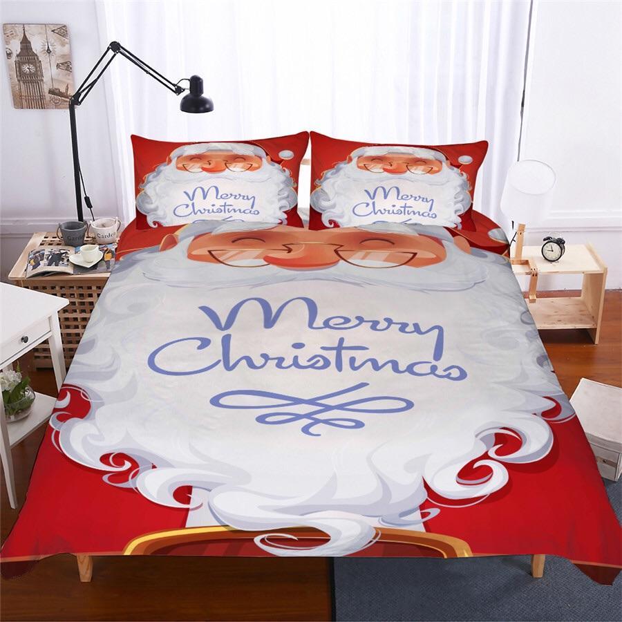 Father Christmas 3D Customized Duvet Cover Bedding Set