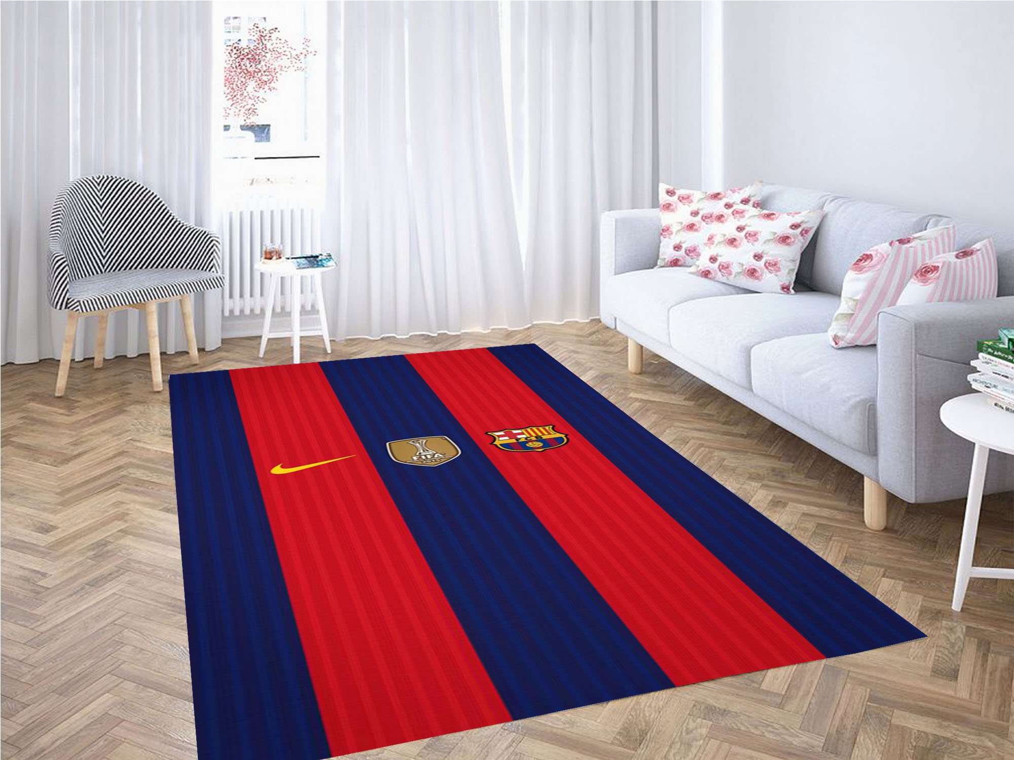 Fc Barcelona Walpaper Carpet Rectangle Rug