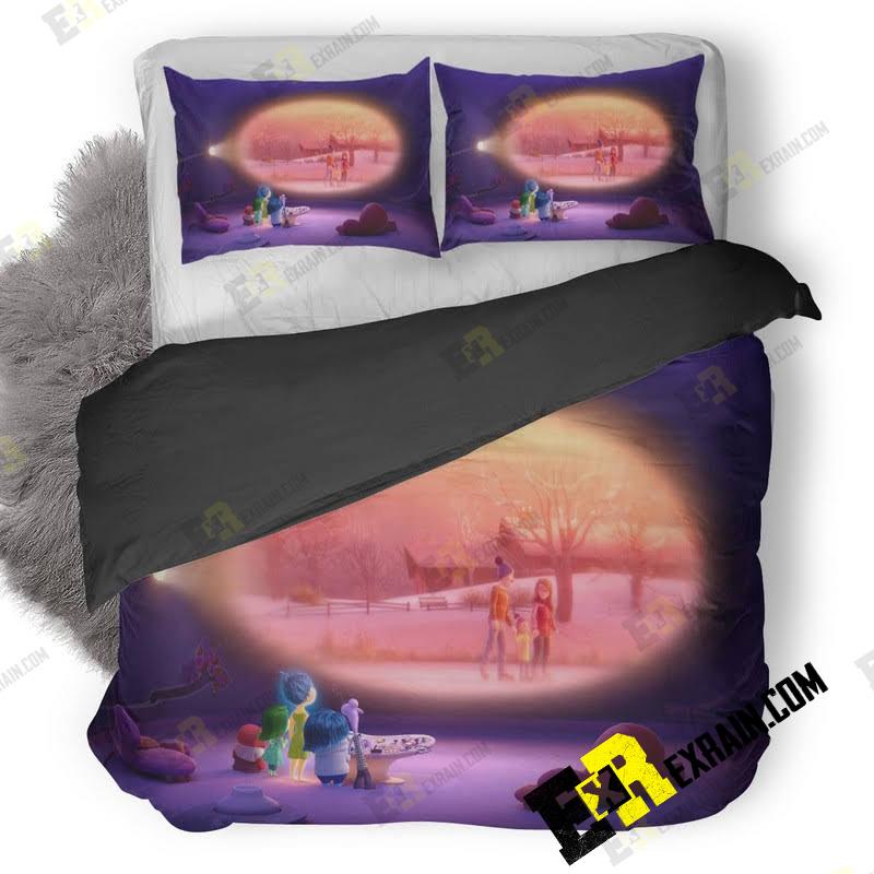 Fear Inside Out Wide 3D Customized Duvet Cover Bedding Set