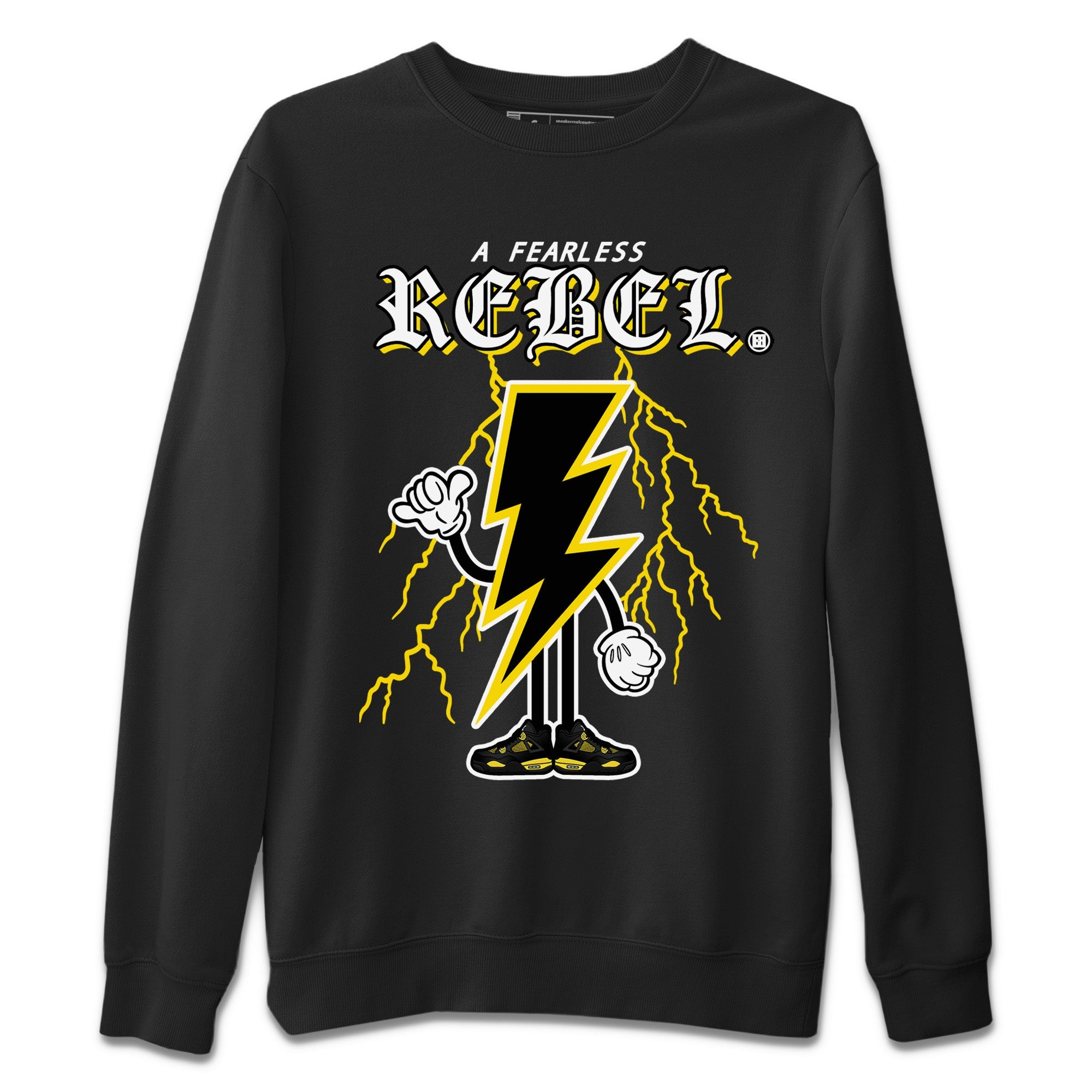 Fearless Rebel Unisex Sweater – Air Jordan 4 Thunder, Sneakers Matching Sweater