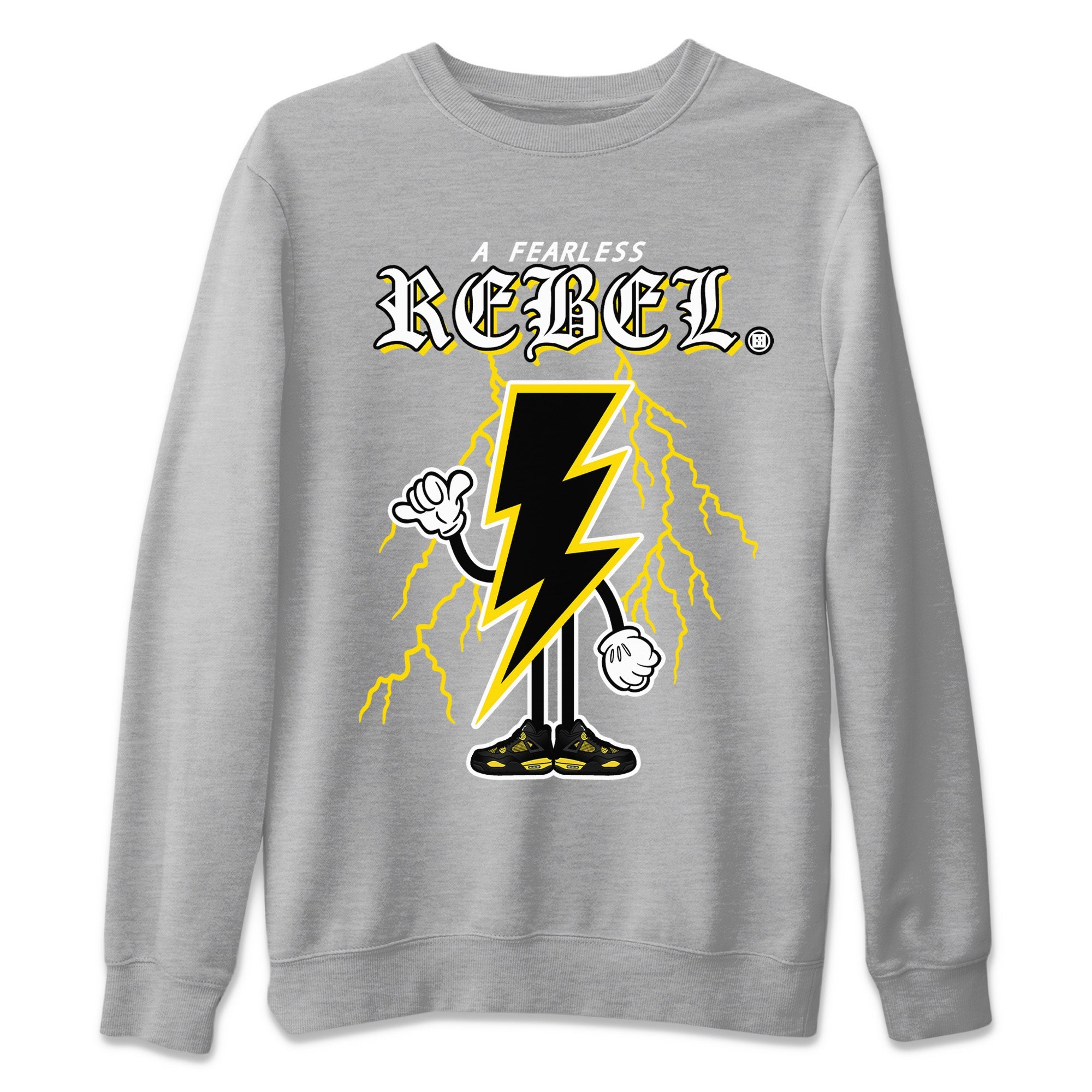 Fearless Rebel Unisex Sweater – Air Jordan 4 Thunder, Sneakers Matching Sweater