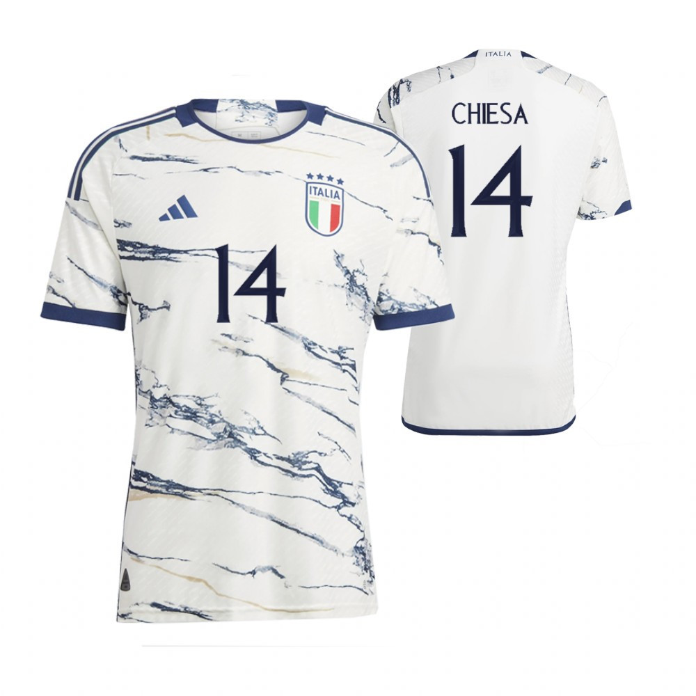 Federico Chiesa 14 Italy National Team 2023-24 Away Men Soccer Jersey – White