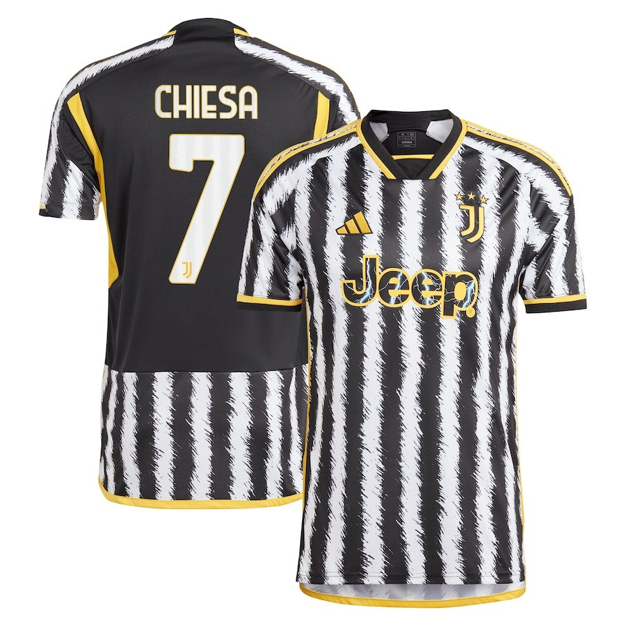Federico Chiesa 7 Juventus 2023/24 Home Men Soccer Jersey – Black