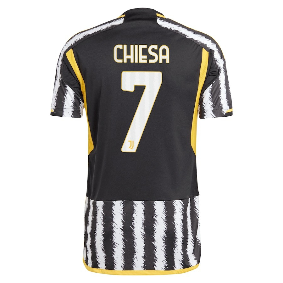 Federico Chiesa 7 Juventus 2023/24 Home Men Soccer Jersey – Black