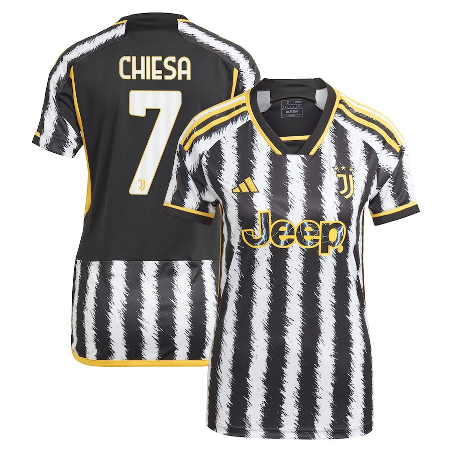 Federico Chiesa 7 Juventus 2023/24 Home Women Soccer Jersey – Black