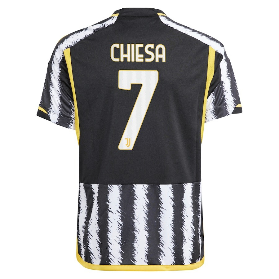 Federico Chiesa 7 Juventus 2023/24 Home  Soccer Jersey – Black