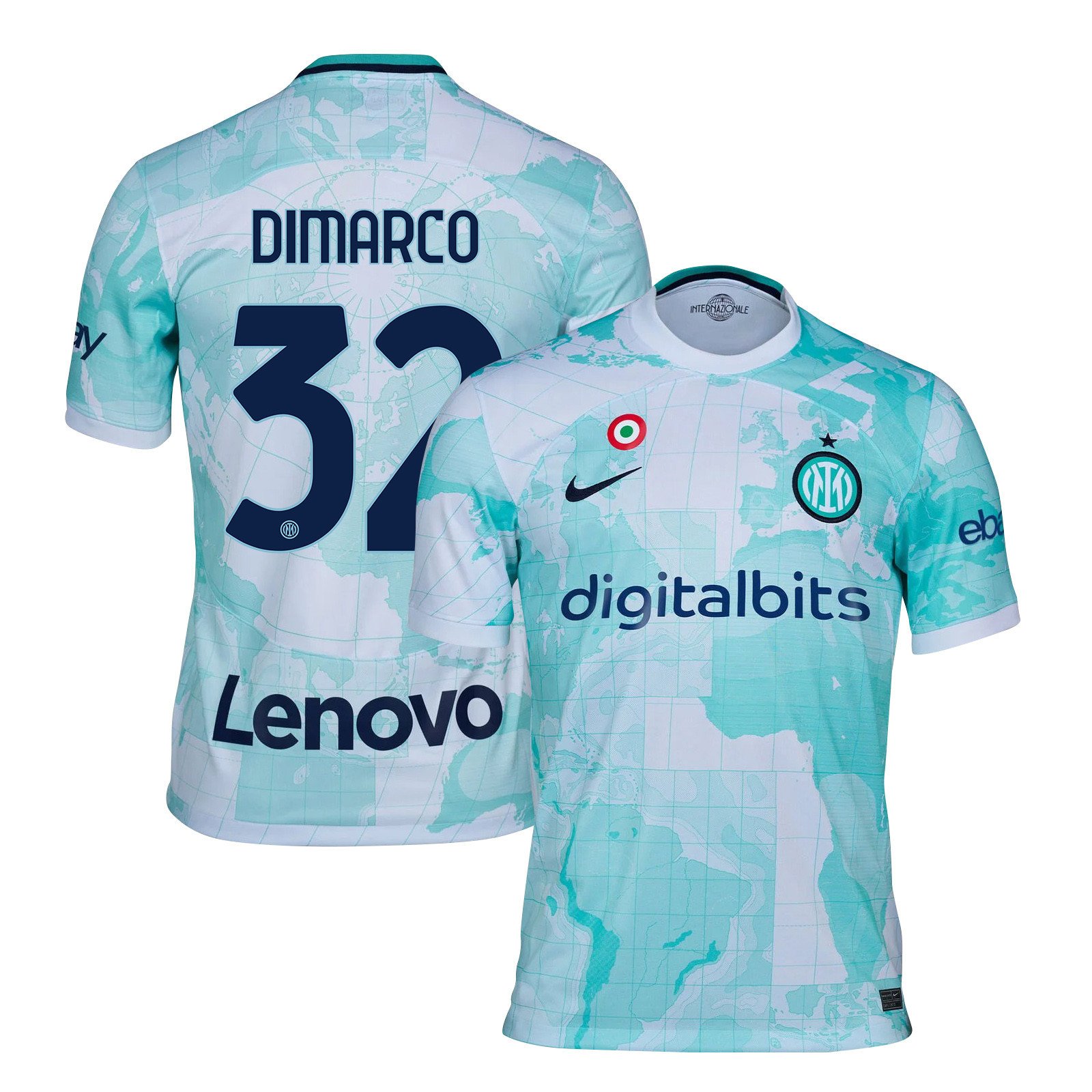 Federico Dimarco 32 Inter Milan 2022/23 Away Men Jersey – Light Green