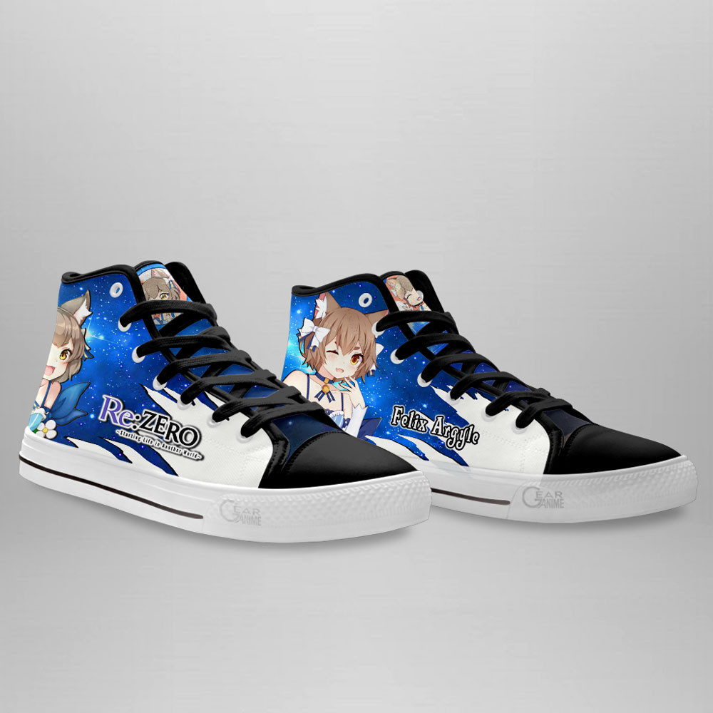 Felix Argyle High Top Shoes Custom Re:Zero Anime Sneakers