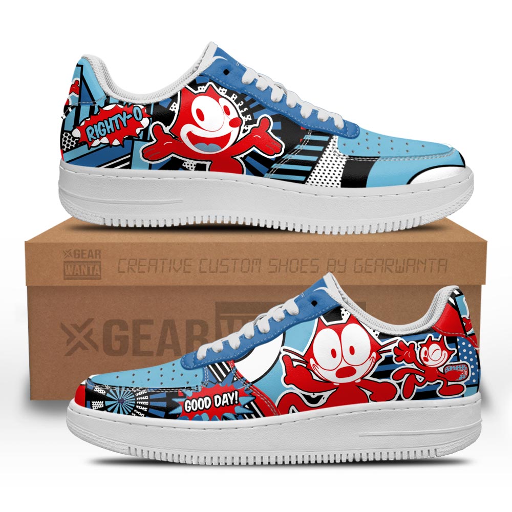 Felix The Cat Air Sneakers Custom Comic Shoes