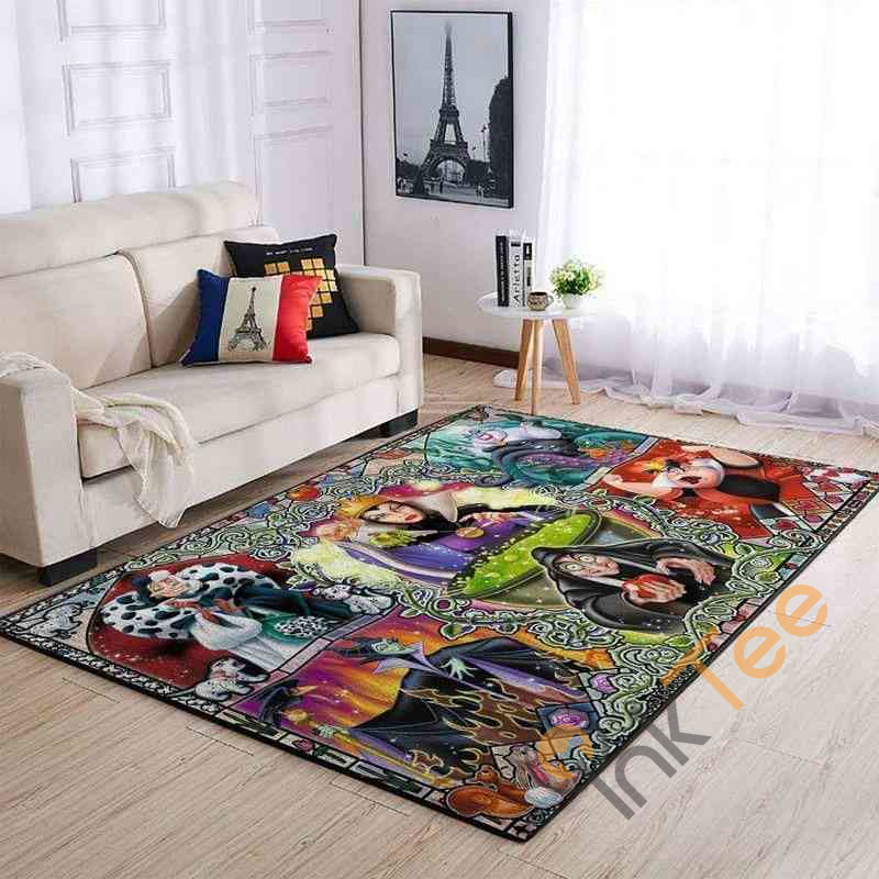 Female Disney Villains Area Rectangle Rug