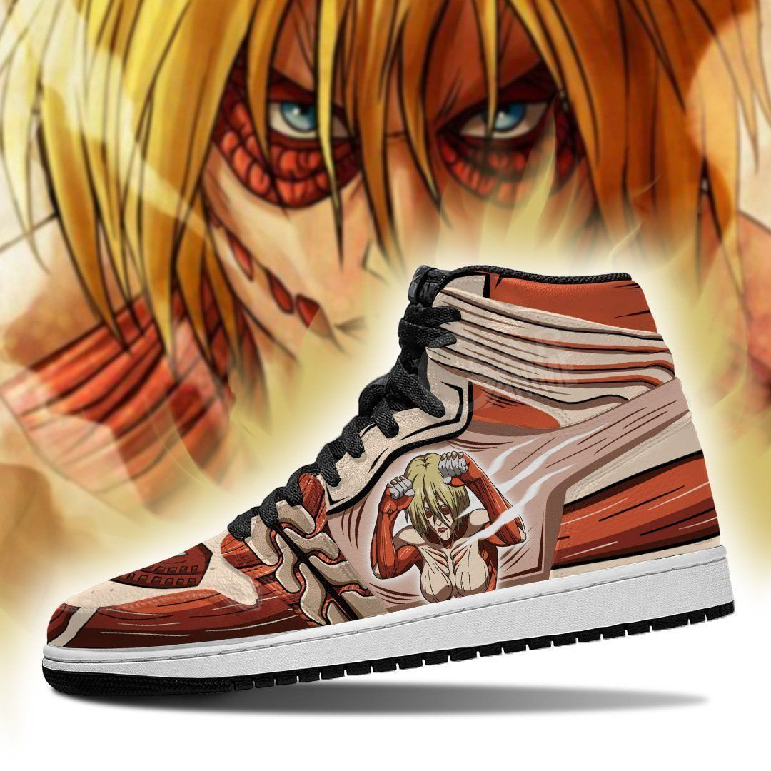 Female Titan Attack On Titan Anime 1 High Top Air Jordan Sneaker, Air Jordan Hightop