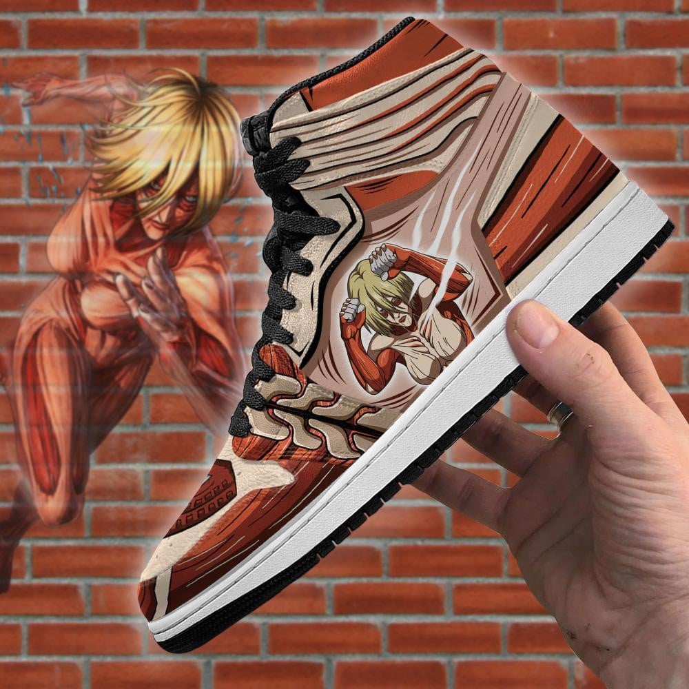 Female Titan JD1s Sneakers Attack On Titan Anime JD1s Sneakers, Air Jordan Hightop