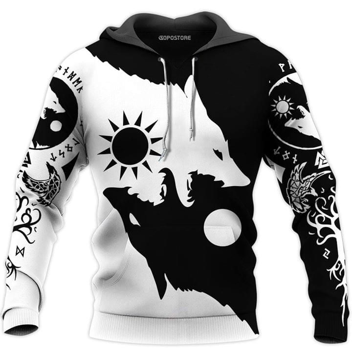 Fenrir wolf norse mythylogy print 3D Hoodie