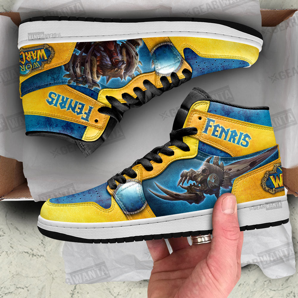 Fenris World of Warcraft JD Sneakers Shoes For Fans, Air Jordan Hightop