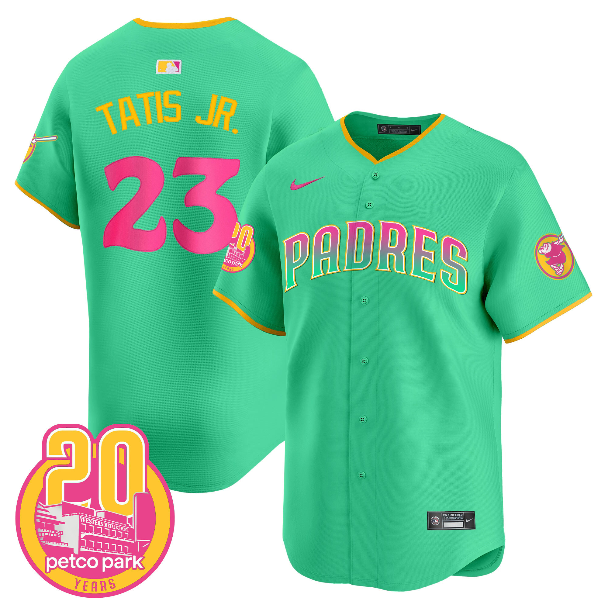Fernando Tatis Jr. Men's San Diego Padres 2024 San Diego City Style Vapor Premier Limited Aqua Jersey - All Stitched