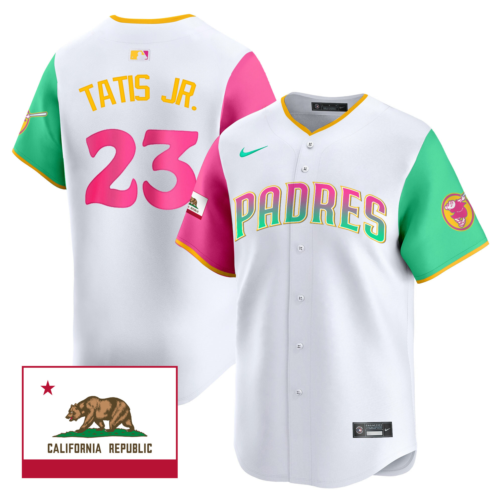 Fernando Tatis Jr. Men's San Diego Padres 2024 San Diego City Style Vapor Premier Limited V2 Color Sleeves Jersey - All Stitched