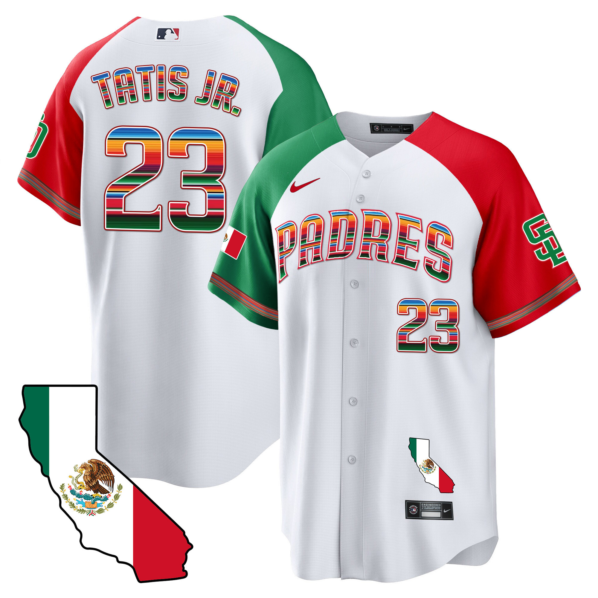 Fernando Tatis Jr. Men's San Diego Padres California Map Cool Base Alternate Jersey - All Stitched