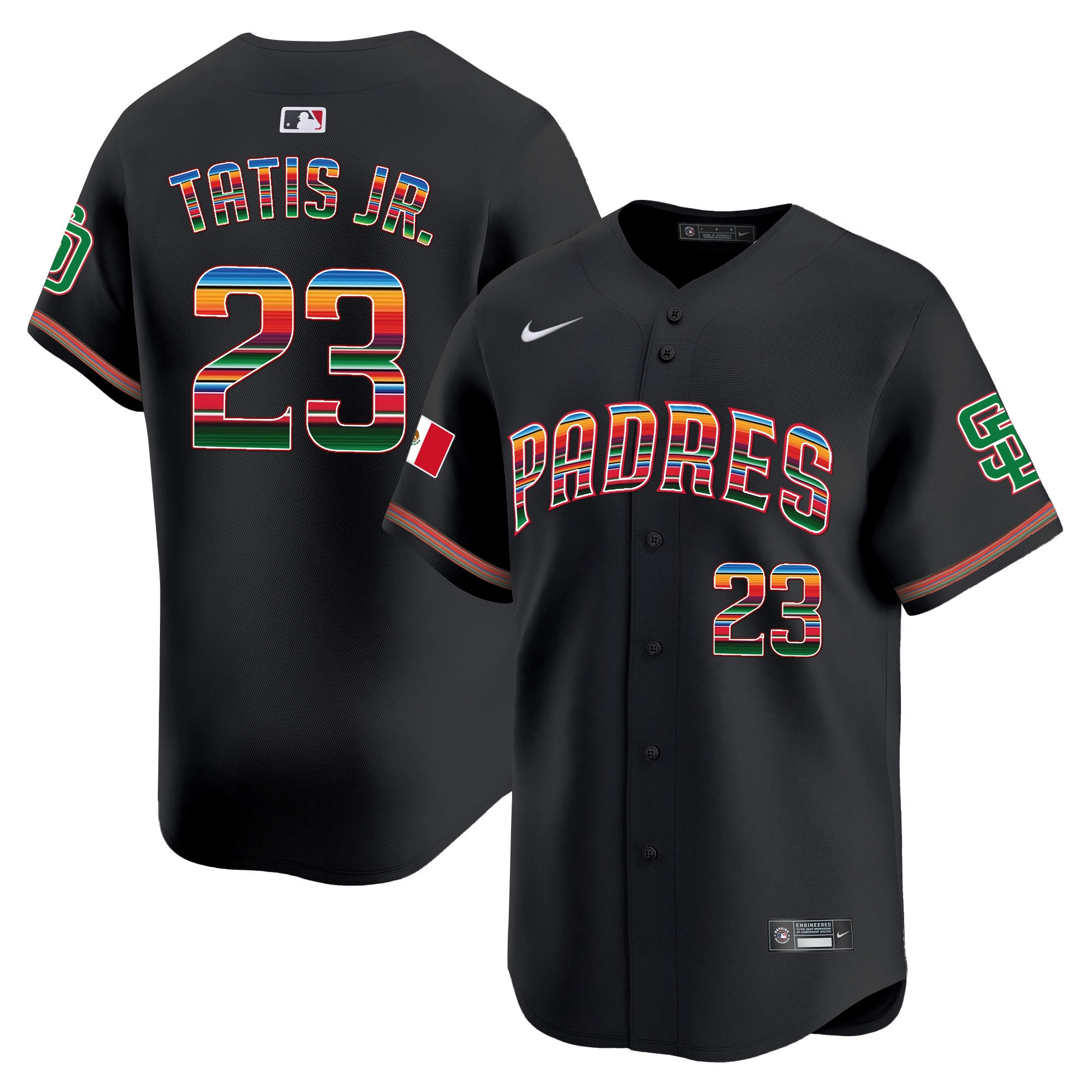 Fernando Tatis Jr. Men's San Diego Padres Mexico Premier Limited Black Jersey - All Stitched
