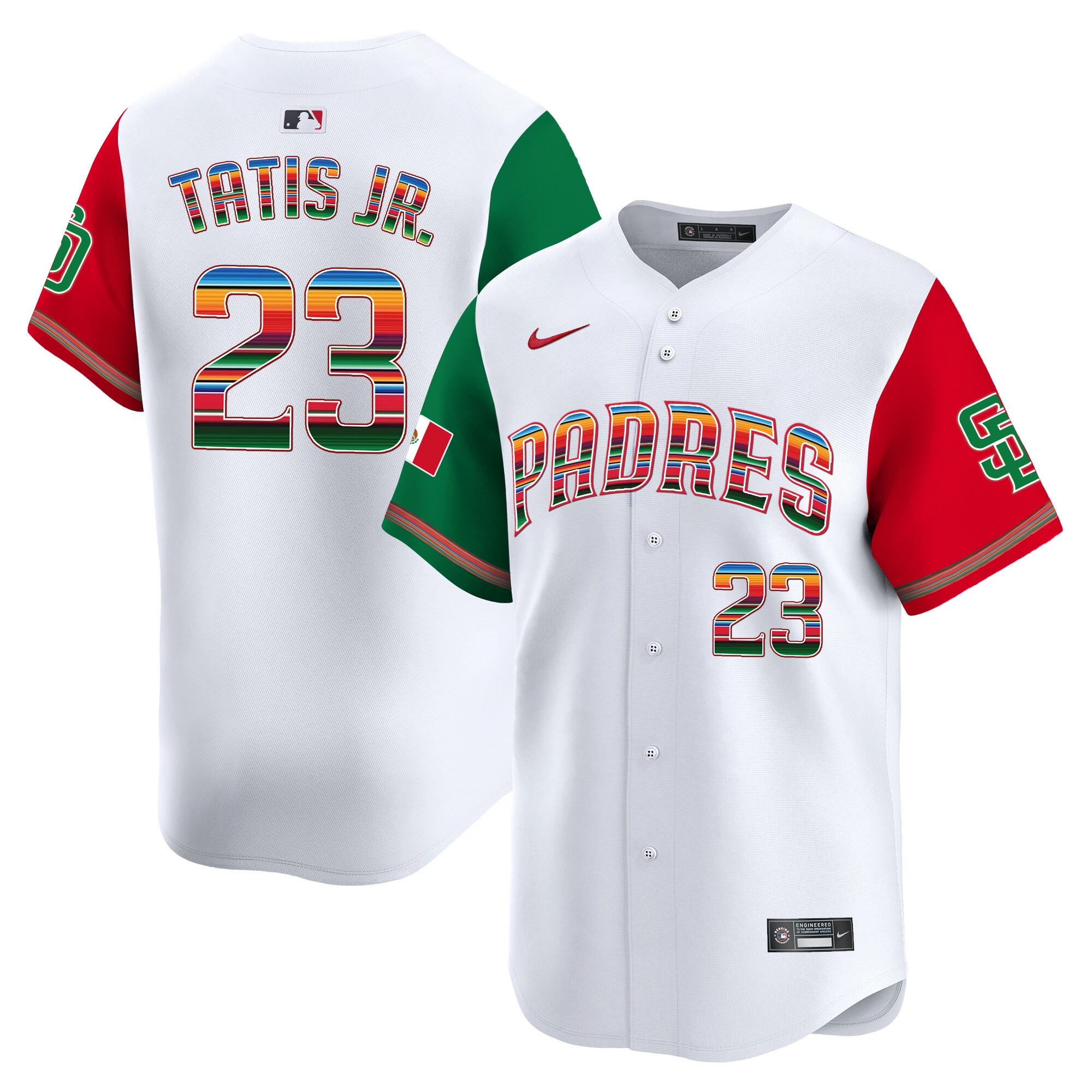 Fernando Tatis Jr. Men's San Diego Padres Mexico Premier Limited Color Sleeves Jersey - All Stitched