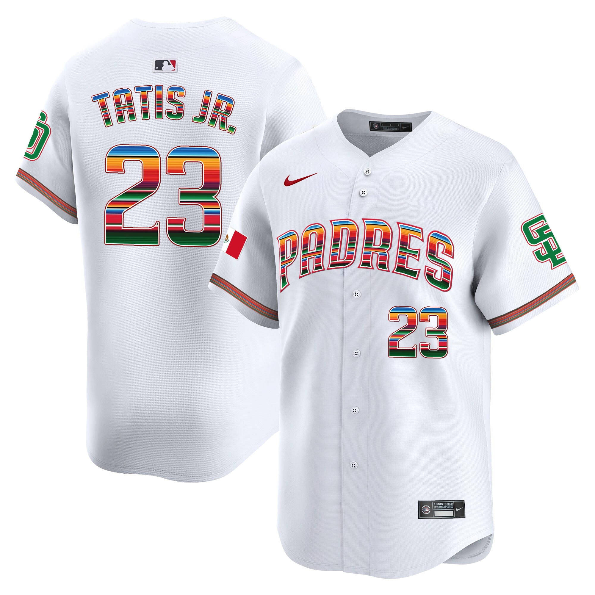 Fernando Tatis Jr. Men's San Diego Padres Mexico Premier Limited White Jersey - All Stitched