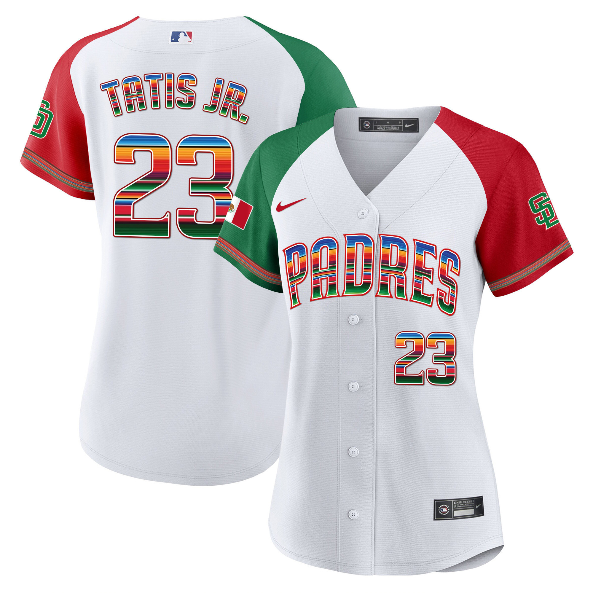 Fernando Tatis Jr. Women's San Diego Padres Mexico Cool Base Limited Alternate Jersey - All Stitched