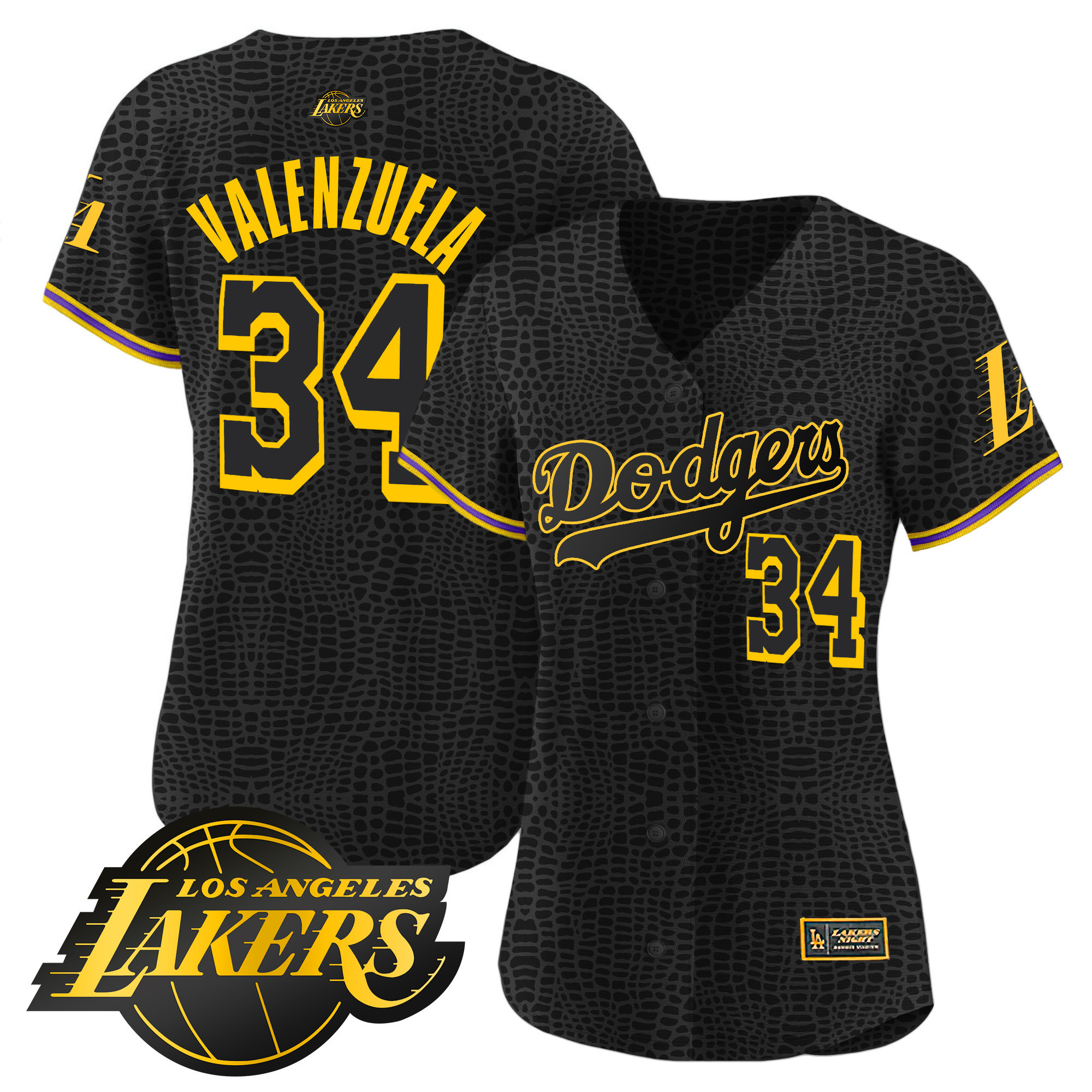 Fernando Valenzuela Women's Los Angeles Dodgers Cool Base Mamba Jersey - All Stitched