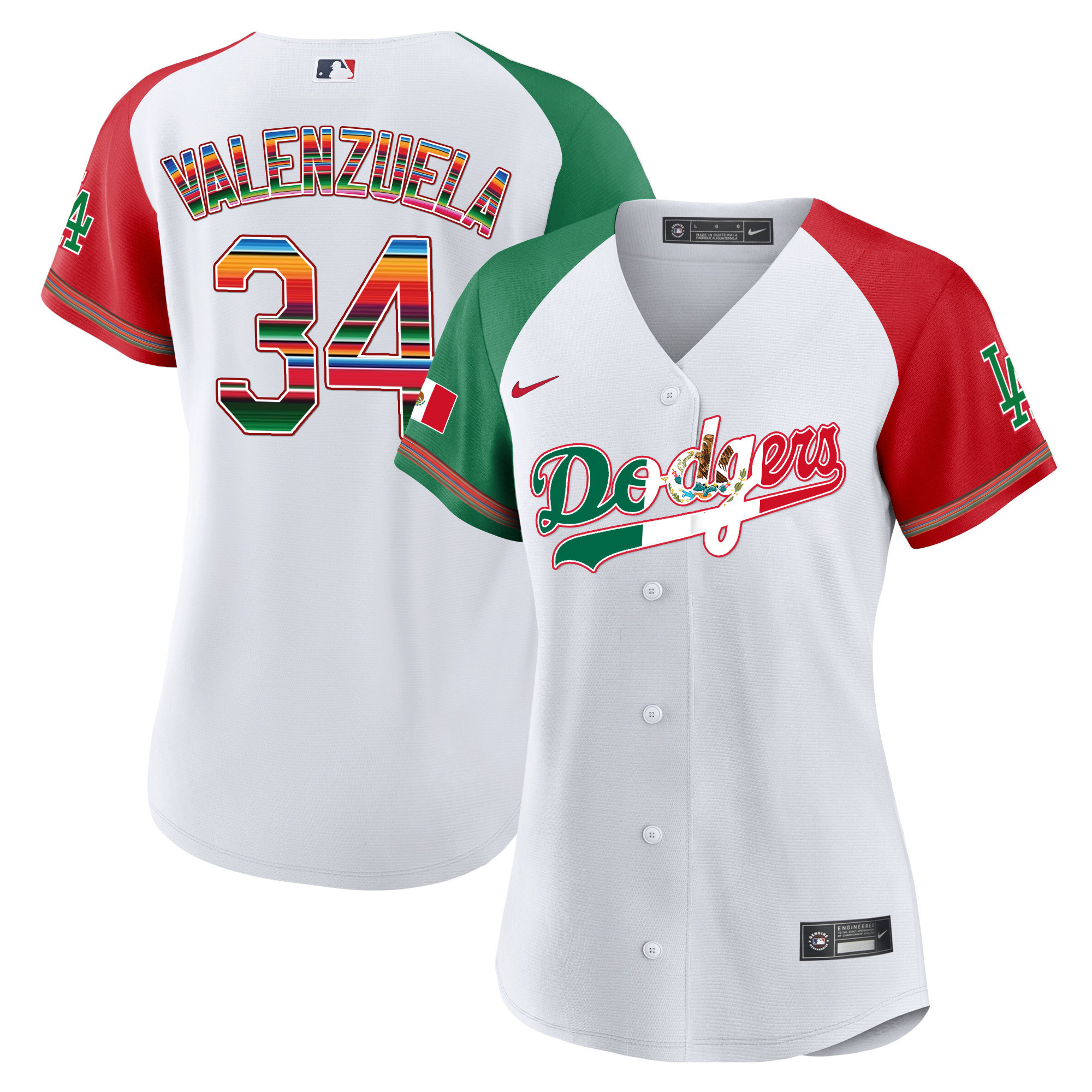 Fernando Valenzuela Women's Los Angeles Dodgers Mexico Baseball Limited V4 Alternate Jersey - All Stitched