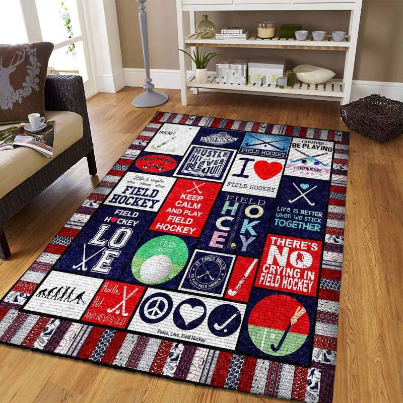Field Hockey Rectangle Rug