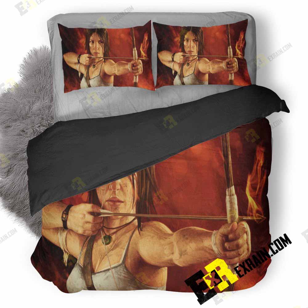 Fiery Lara Croft Od 3D Customized Duvet Cover Bedding Set