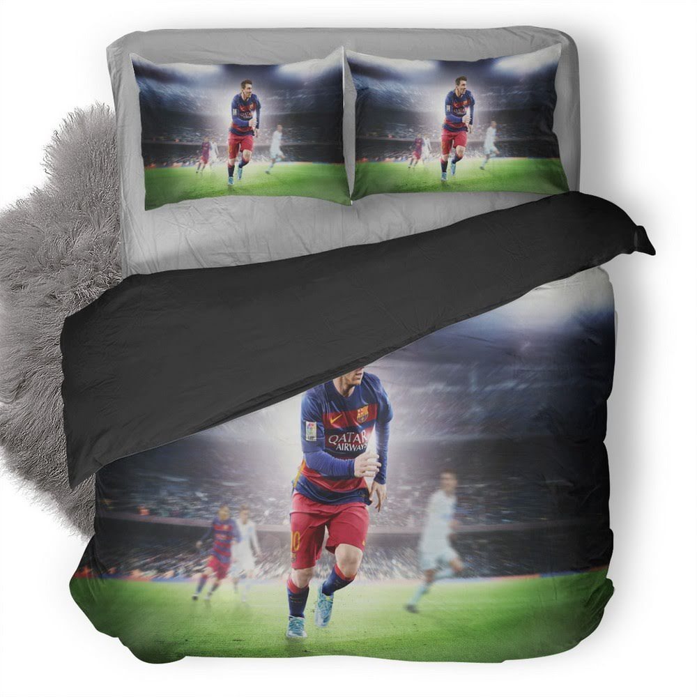 Fifa Messi 3D Customized Duvet Cover Bedding Set