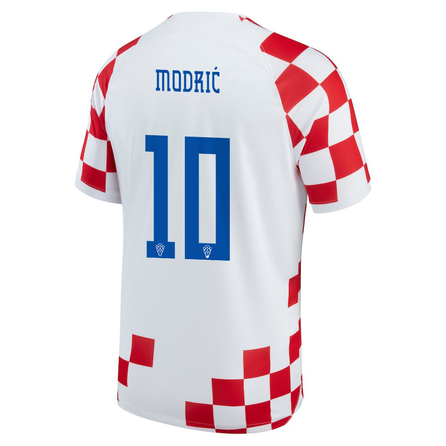 FIFA World Cup Qatar 2022 Croatia National Team Luka Modric 10 – Home Soccer Jersey With Patch, Men