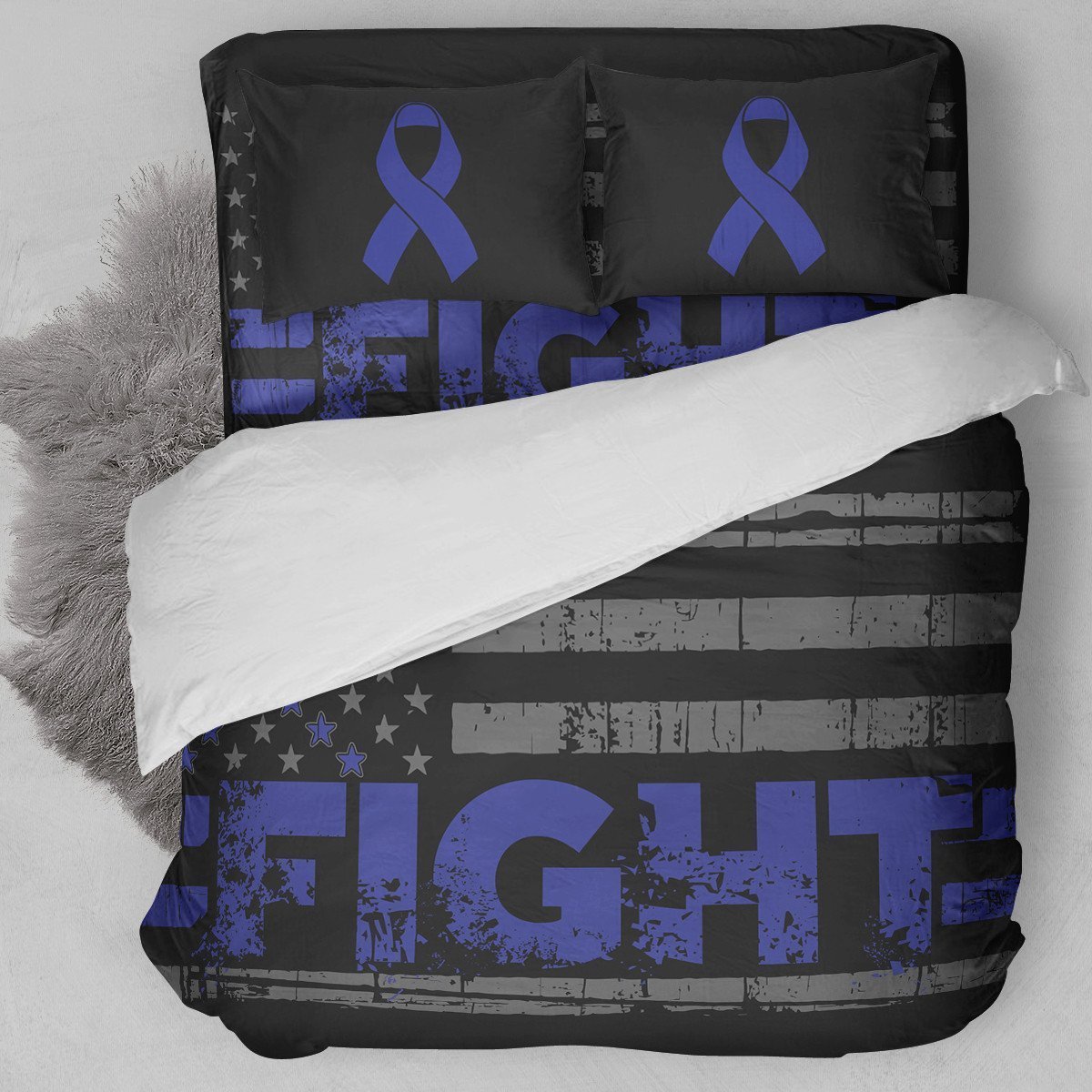 Fight Colon Cancer Duvet Cover Bedding Set