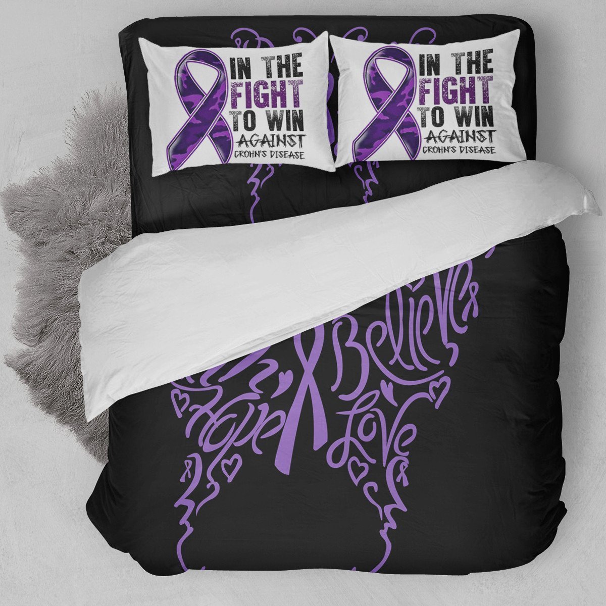 Fight Crohn Disease Duvet Cover Bedding Set