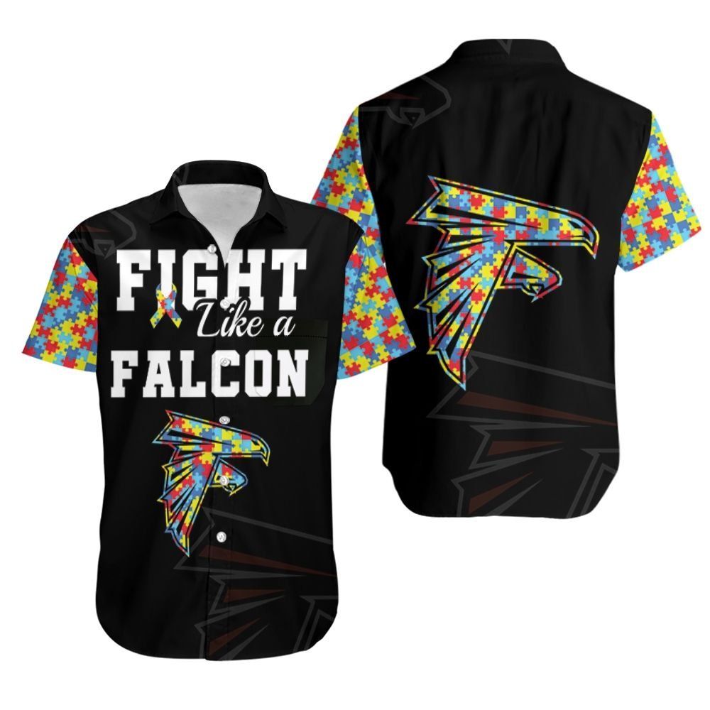Fight like a Atlanta Falcons Autism Support Hawaiian Shirt