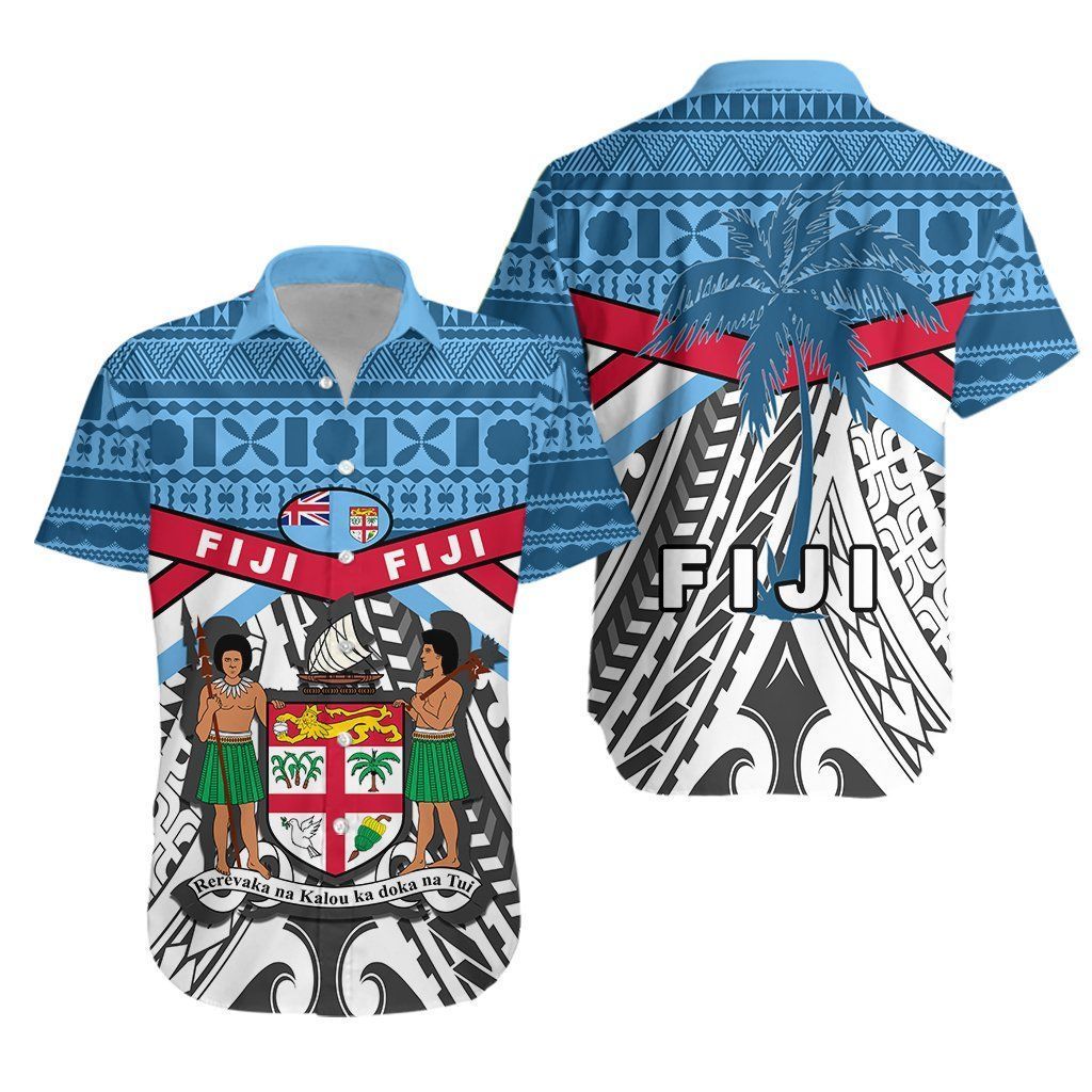 Fiji Rugby Hawaiian Aloha Shirt Tapa Cloth Hawaiian Beach