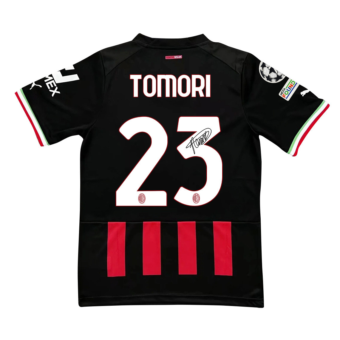 Fikayo Tomori 23 Signed AC Milan 2022/23 Home Men Soccer Jersey – Red/Black