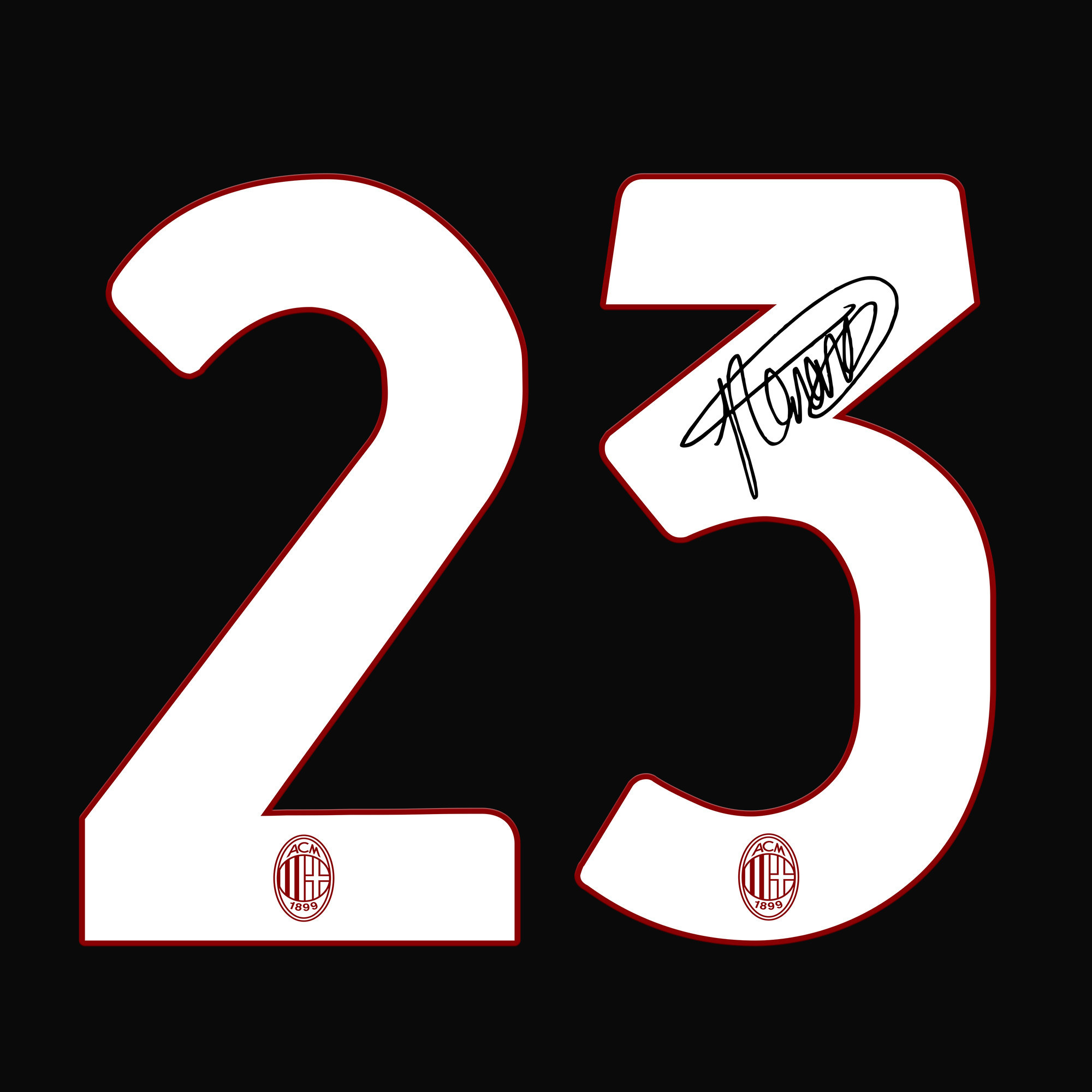 Fikayo Tomori 23 Signed AC Milan 2022/23 Home Men Soccer Jersey – Red/Black