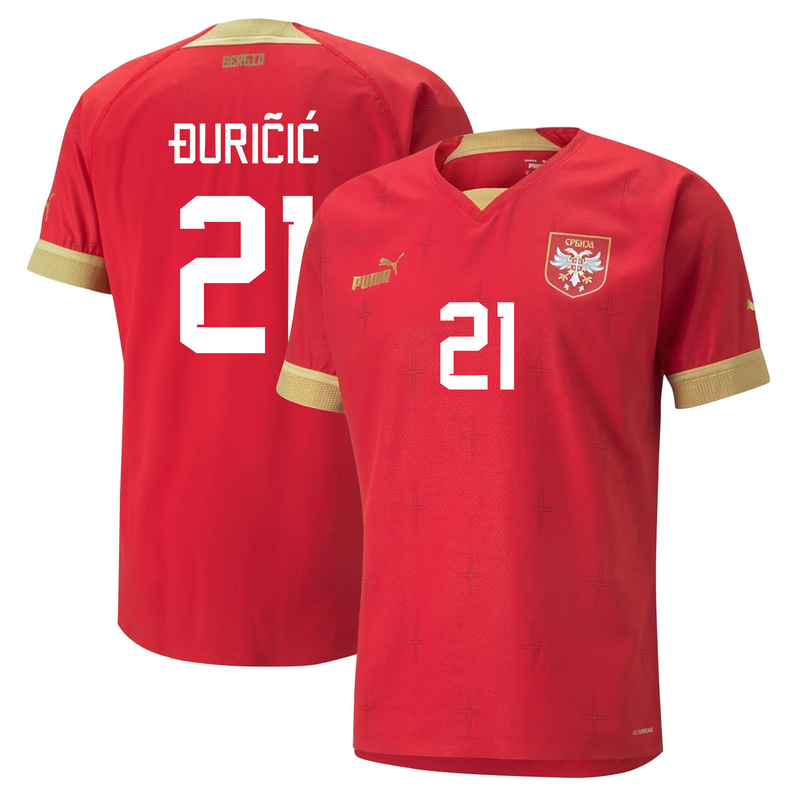 Filip Djuricic 21 – Serbia National Team Qatar World Cup 2022-23 Home  Soccer Jersey