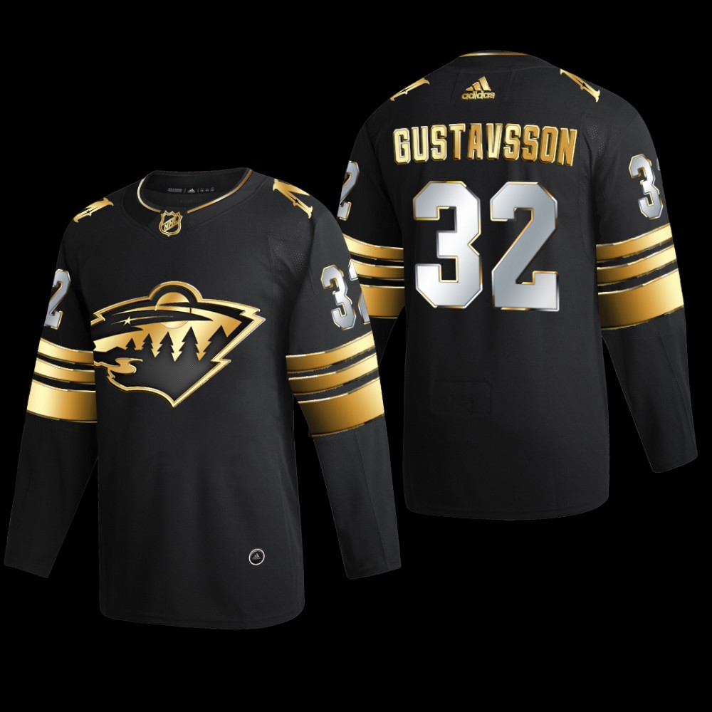 Filip Gustavsson #32 Minnesota Wild Golden Edition 2022 Black Jersey