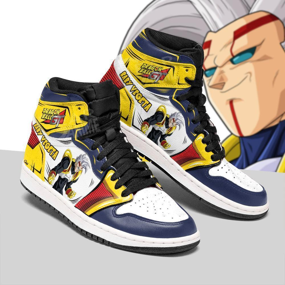 Final Baby Vegeta JD1s Sneakers Anime Dragon Ball GT Shoes, Air Jordan Hightop