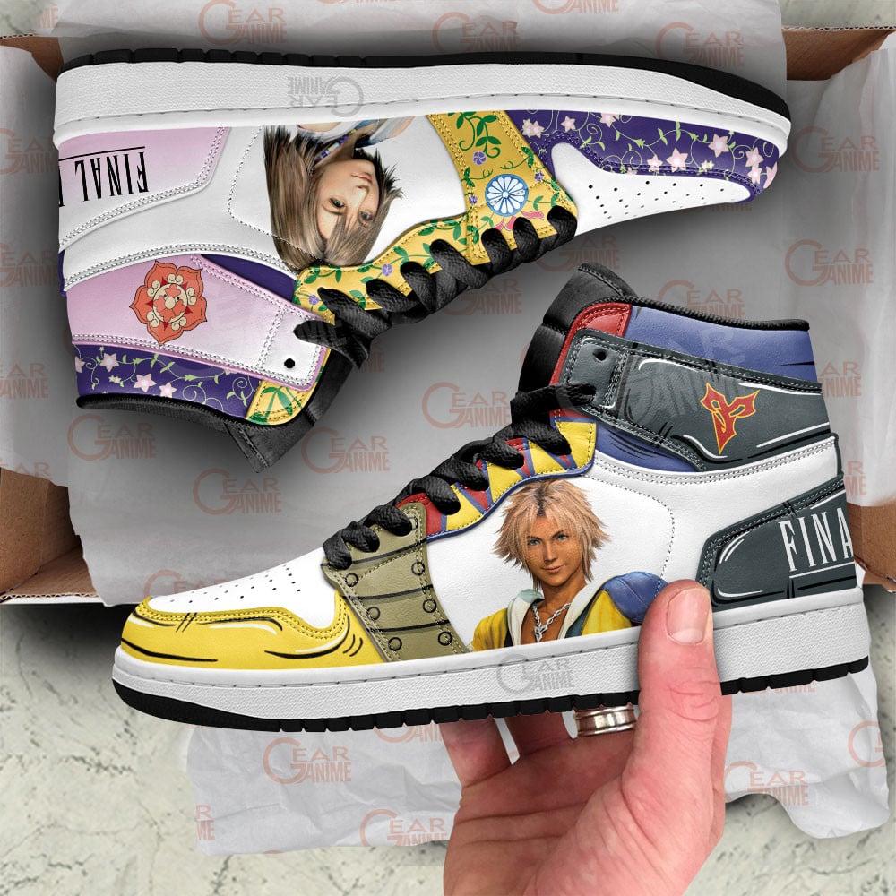 Final Fantasy Tidus and Yuna Shoes For Anime Fans, Air Jordan Hightop
