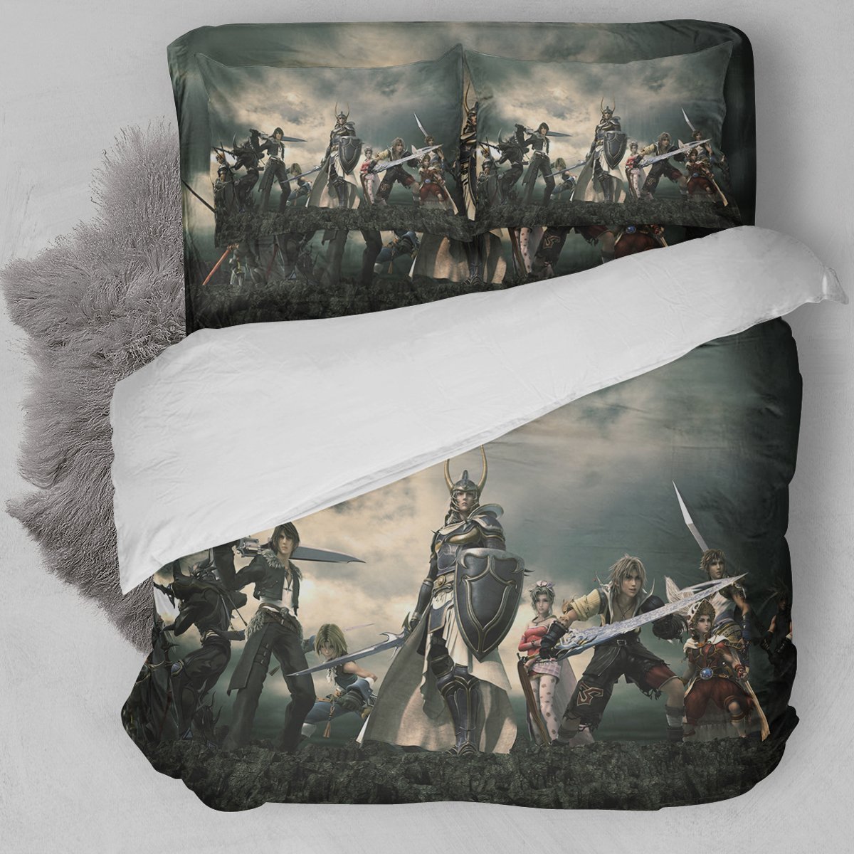 Final Fantasy Warriors Of Light Duvet Cover Bedding Set